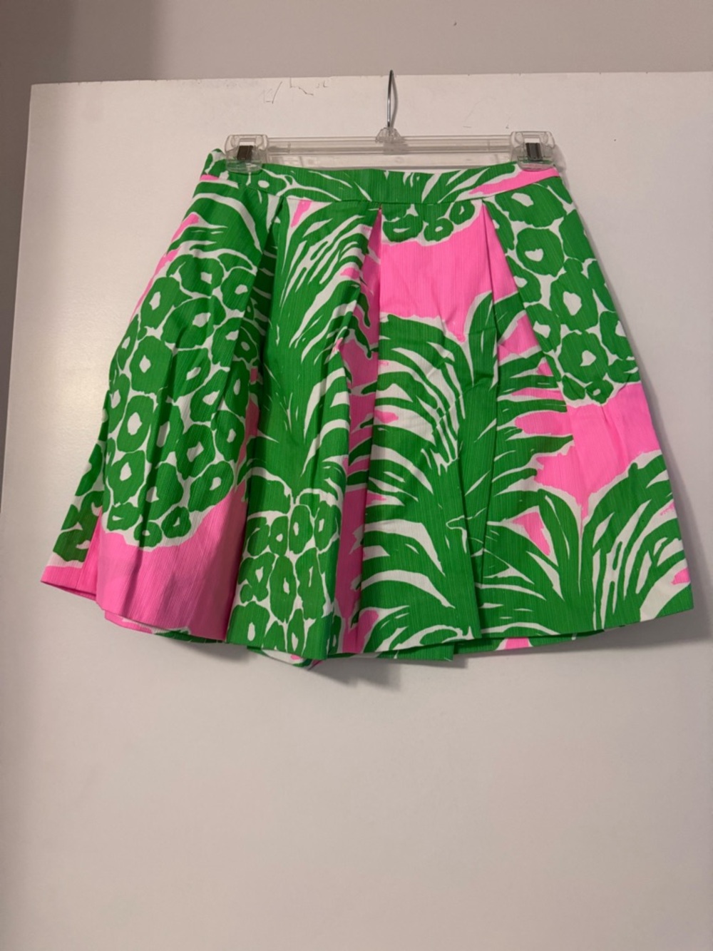 Lilly Pulitzer Pink & Green Tropical Print Crop Top and Skirt Set - Picture 3 of 5